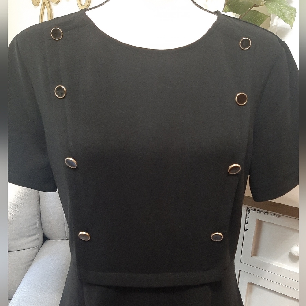 NWT Allegra K Business Casual Round Neck Short Sleeve Knit Bodycon Dress - Picture 7 of 10